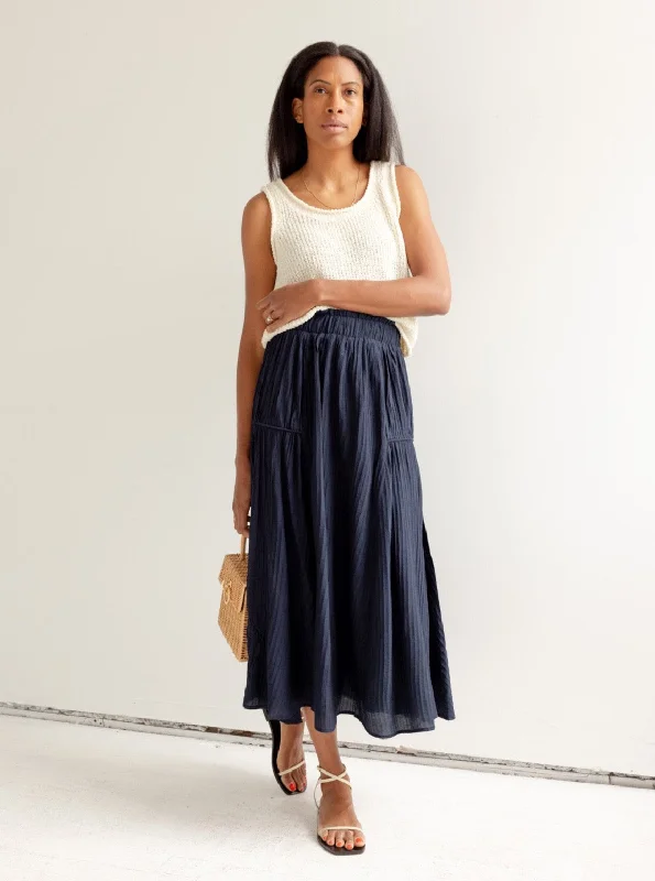 Louisa Navy Skirt