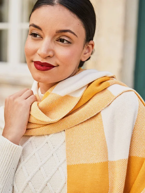 Meridian Organic Cotton Vegan Scarf | Ochre Yellow